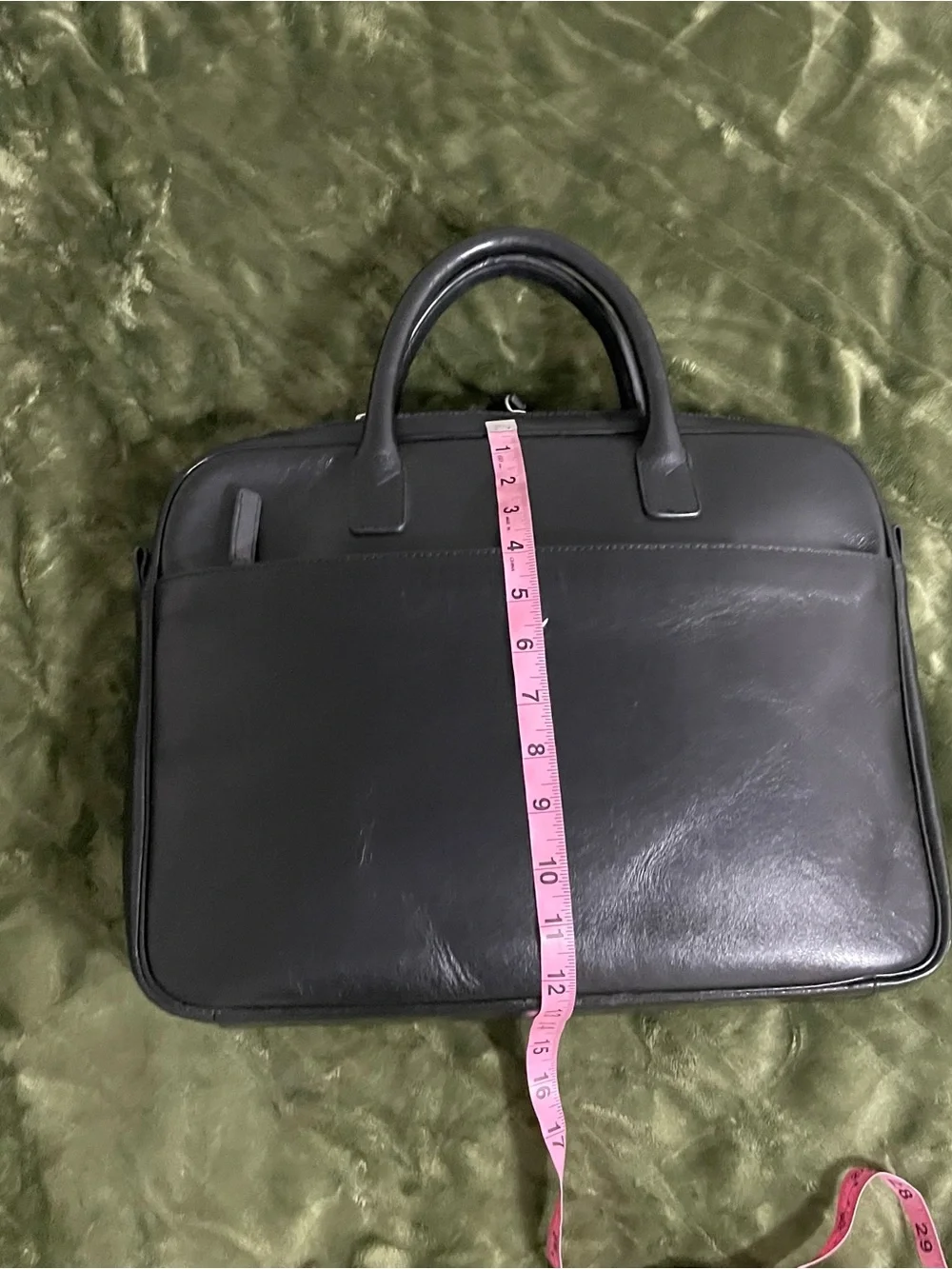 Blackbrook Black Leather Men's Briefcase Bag